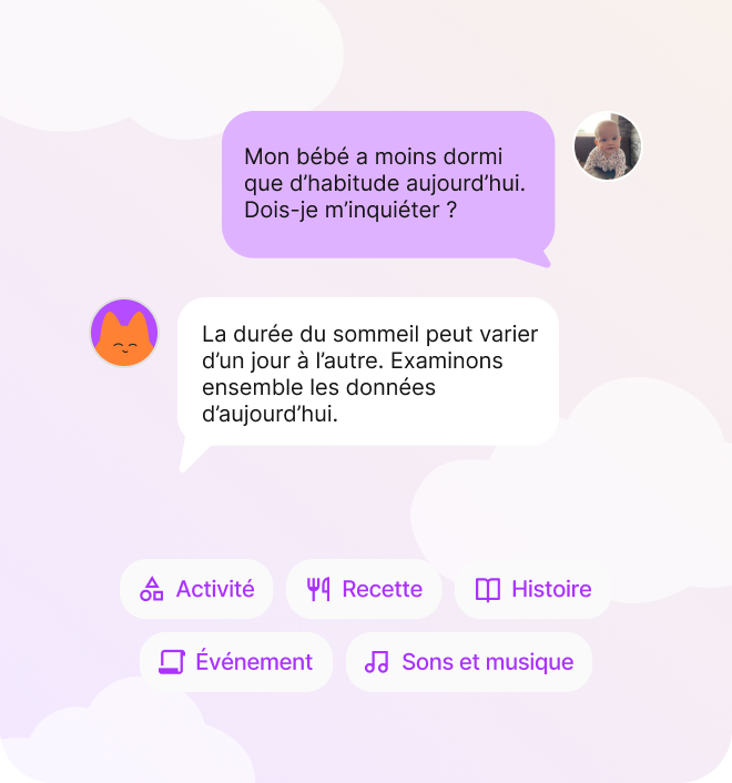Écran de discussion avec l'assistant IA dans l'application Yuppo