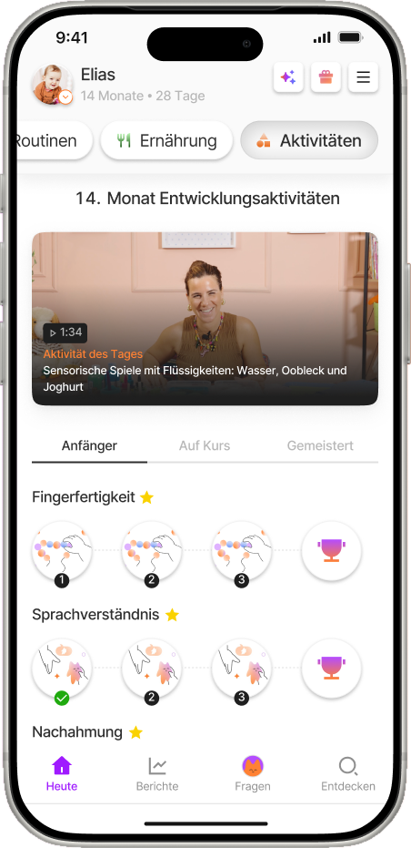Yuppo Star Ansicht der bildschirmfreien Aktivitäten